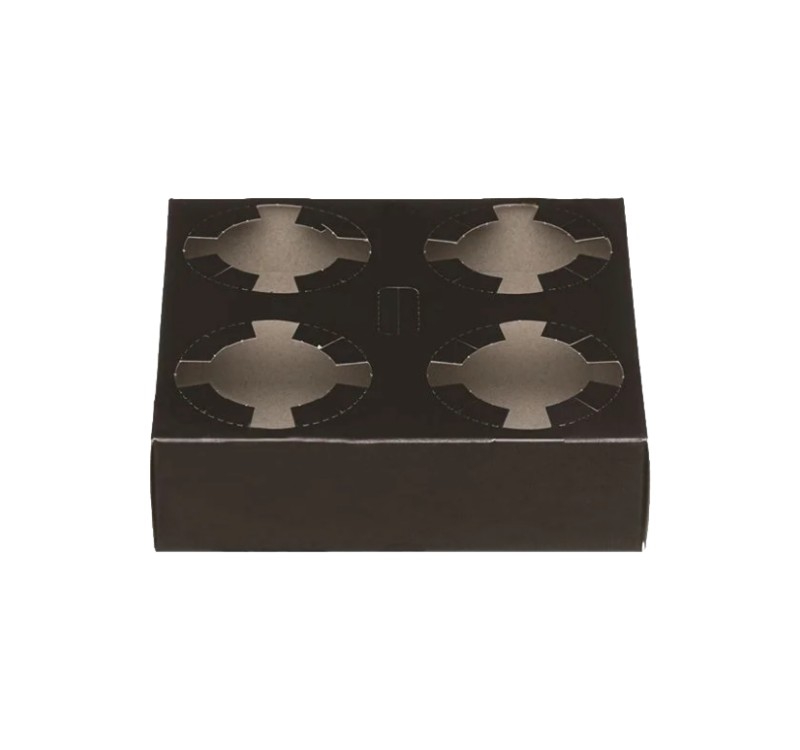 Držač za 4 čaše 19x19x4.5 cm crna 50 kom