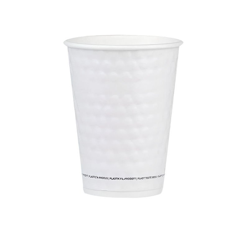 Čaša papirnata termo 350 ml d=90 mm bela Bubble SUP [25 kom/pak]