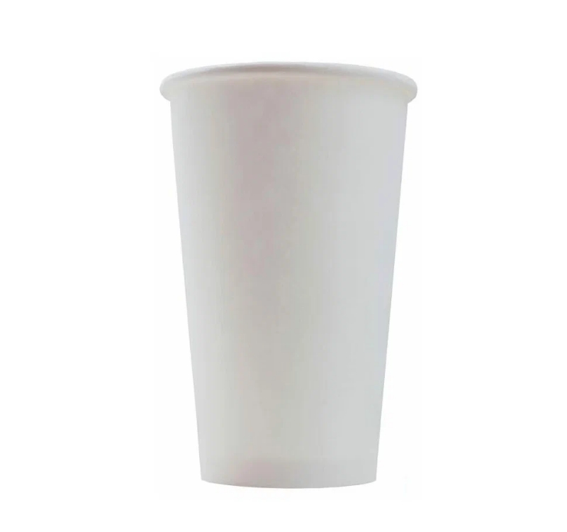 Čaša papirnata 1-sl 400 ml d=90 mm bela 50 kom