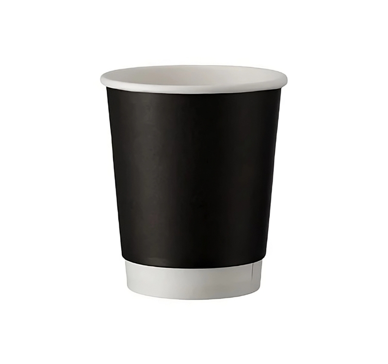 Čaša papirnata termo 240 ml d=80 mm crna SUP [25 kom/pak]