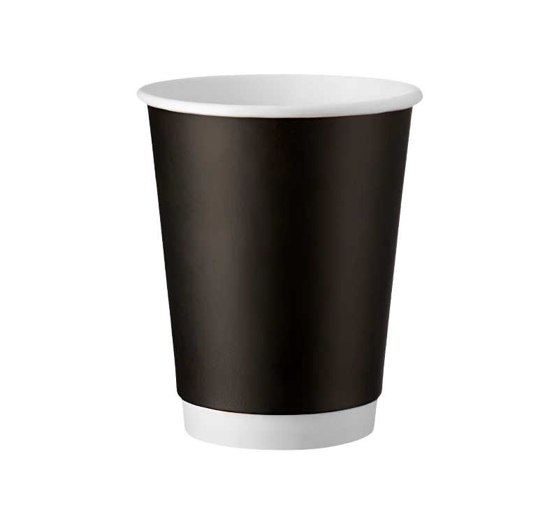 Čaša papirnata termo 350 ml d=90 mm crna SUP [25 kom/pak]