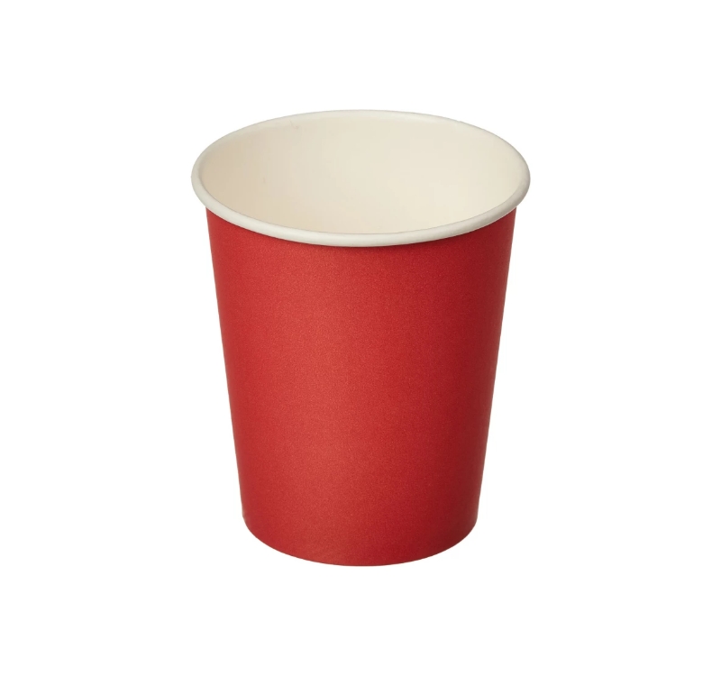 Papirna čaša 1-sl 250 ml d=80 mm crvena [100 kom/pak]