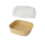 Papirnata posuda sa poklopcem 1000 ml 170х170х56 mm, kraft, 50 kom (komplet)
