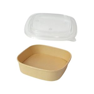 Papirnata posuda sa poklopcem 1000 ml 170х170х56 mm, kraft, 50 kom (komplet)