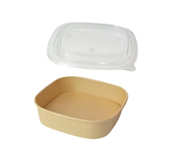 Papirnata posuda sa poklopcem 1000 ml 170х170х56 mm, kraft, 50 kom (komplet)