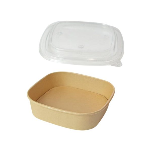 Papirnata posuda sa poklopcem 1000 ml 170х170х56 mm, kraft, 50 kom (komplet)