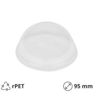 Poklopac rPET kupola bez otvora  d=95 mm 100 kom