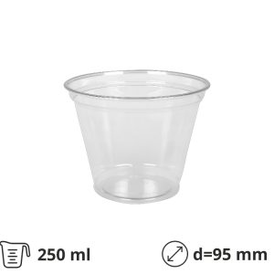Čaša rPET 250 ml d=95 mm 50 kom