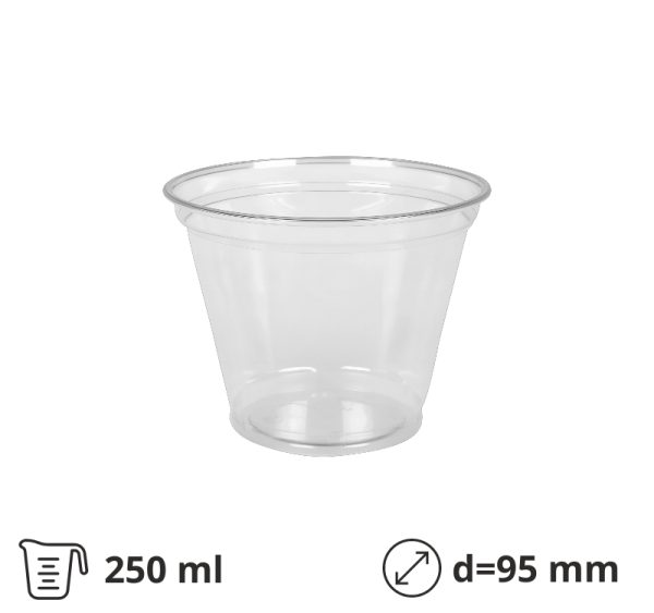 Čaša rPET 250 ml d=95 mm 50 kom