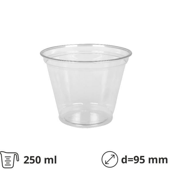 Čaša rPET 250 ml d=95 mm 50 kom