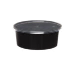 Posuda za supu PP 750 ml crna sa poklopcem