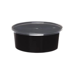 Posuda za supu PP 750 ml crna sa poklopcem