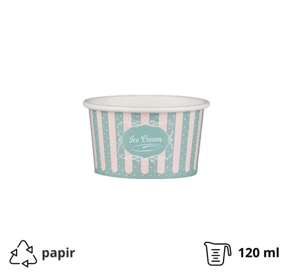 Papirnata skodelica 150 ml (5oz) ICE CREAM design 50 kom