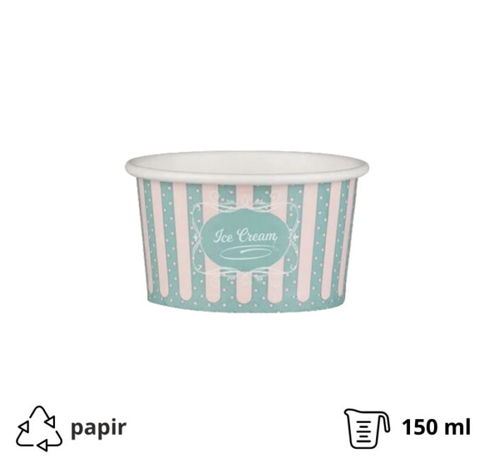 Papirnata skodelica 150 ml (5oz) ICE CREAM design 50 kom