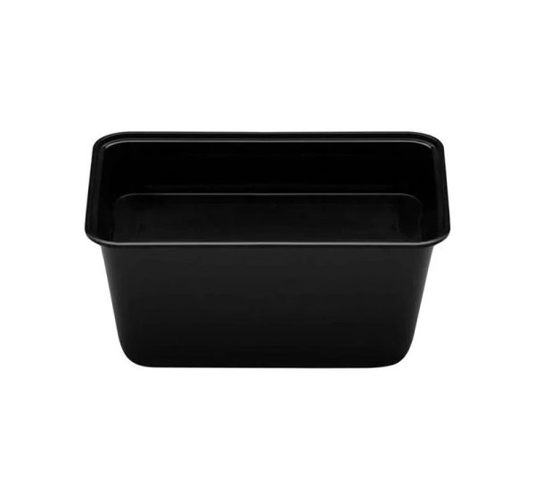 Posuda PP 1000 ml 176x124x80 mm crna sa poklopcem [50 kom/pak]