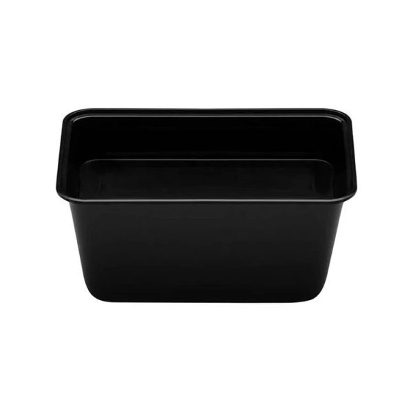 Posuda PP 1000 ml 176x124x80 mm crna sa poklopcem [50 kom/pak]