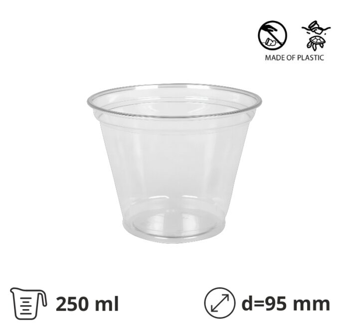 Čaša rPET 250 ml d=95 mm 50 kom