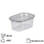 Posuda za umake sa poklopcem rPET 30 ml prozirna
