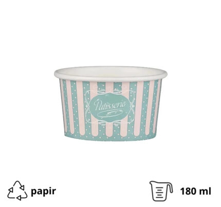 Papirnata skodelica 180 ml (6oz) d=88 mm, h=54 mm ICE CREAM design  50 kom