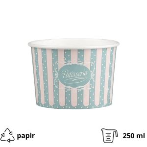 Papirnata skodelica 250 ml (8oz) d=92 mm, h=58 mm  ICE CREAM design  50 kom