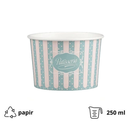 Papirnata skodelica 250 ml (8oz) d=92 mm, h=58 mm  ICE CREAM design  50 kom