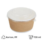Kartonska kutija Tambien ECO s poklopcem 720 ml valovit karton 50 kom/pak (komplet)