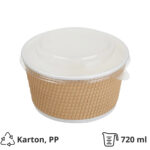 Kartonska kutija Tambien ECO s poklopcem 720 ml valovit karton 50 kom/pak (komplet)