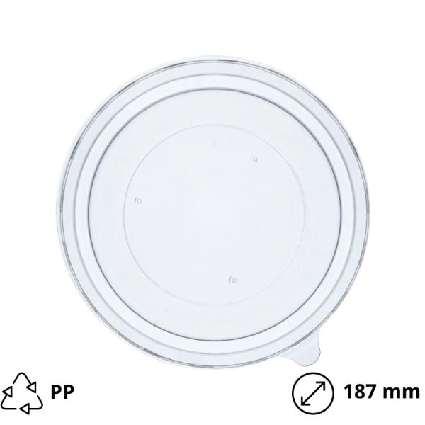 Poklopac PP za posudu papirnatu 1300 ml d=187 mm 50 kom