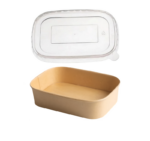 Papirnata posuda za poklopcem 500 ml 170х120 mm kraft, 300 kom (komplet)