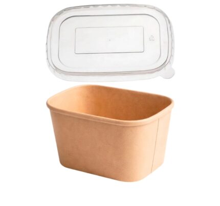 Papirnata posuda za poklopcem 1000 ml 170х120 mm kraft, 300 kom (komplet)