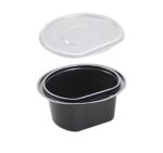Posuda za supu PP 450 ml d=138 mm h=66 mm crna sa poklopcem, 50 kom (komplet)