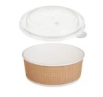 Kartonska posuda sa poklopcem Tambien ECO 1090 ml d=166 mm h=65 mm valoviti kraft, 100 kom (komplet)