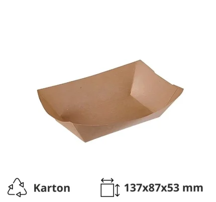 Plitica papirnata 137х87х53 mm kraft 125 kom