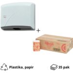 Komplet: držač ubrusa Z serija Tomos beli + Ubrusi