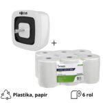 Komplet: dispenzer za smart toalet-papir u rolni + toalet papir