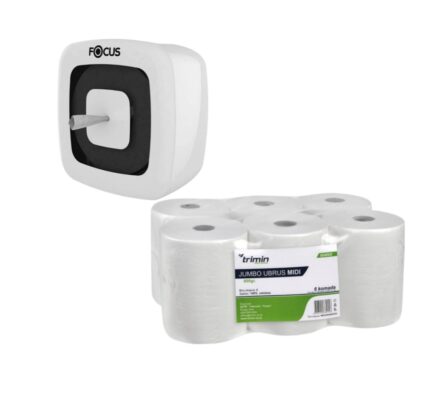 Komplet: dispenzer za smart toalet-papir u rolni + toalet papir