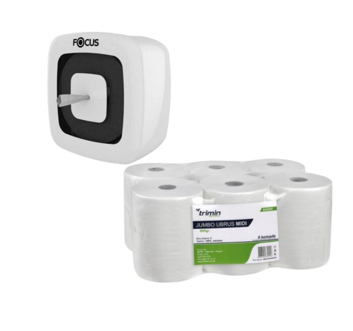 Komplet: dispenzer za smart toalet-papir u rolni + toalet papir
