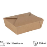 Kartonska kutija 750 ml 150х120х60 mm kraft 60 kom