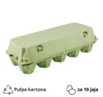 Kutija za 10 jaja pulpa kartona, zelen [50 kom/pak]