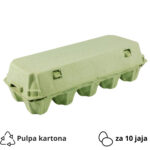 Kutija za 10 jaja pulpa kartona, zelen [50 kom/pak]