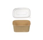 Papirnata posuda 500 ml kraft sa PP poklopcem [50 kom/pak]