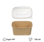 Papirnata posuda 750 ml sa PP poklopcem [50 kom/pak]