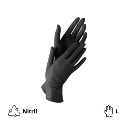 Rukavice nitril 100 kom/pak crne L