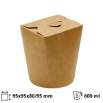 Papirnata posuda WOK 600 ml kraft/kraft 50 kom
