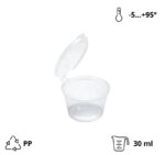 Posuda za sos sa poklopcem PP 30 ml 50 kom
