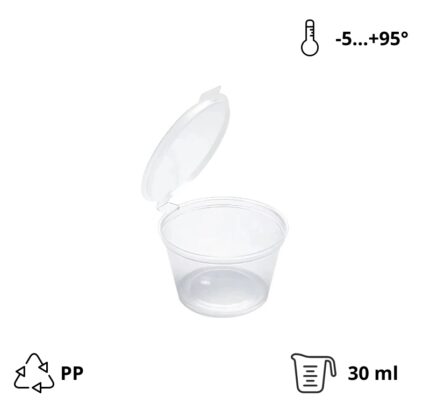 Posuda za sos sa poklopcem PP 30 ml 50 kom