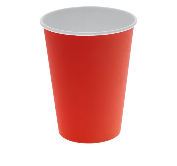Čaša papirnata 300 (380) d=90 mm 1-slojna crvena SUP, 50 kom
