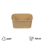Papirnata posuda 750 ml 170х120х60 mm kraft [50 kom/pak]