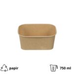 Papirnata posuda 750 ml 170х120х60 mm kraft [50 kom/pak]