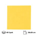 Papirnate salvete 2 sl 38×38 cm žute 40 l/pak